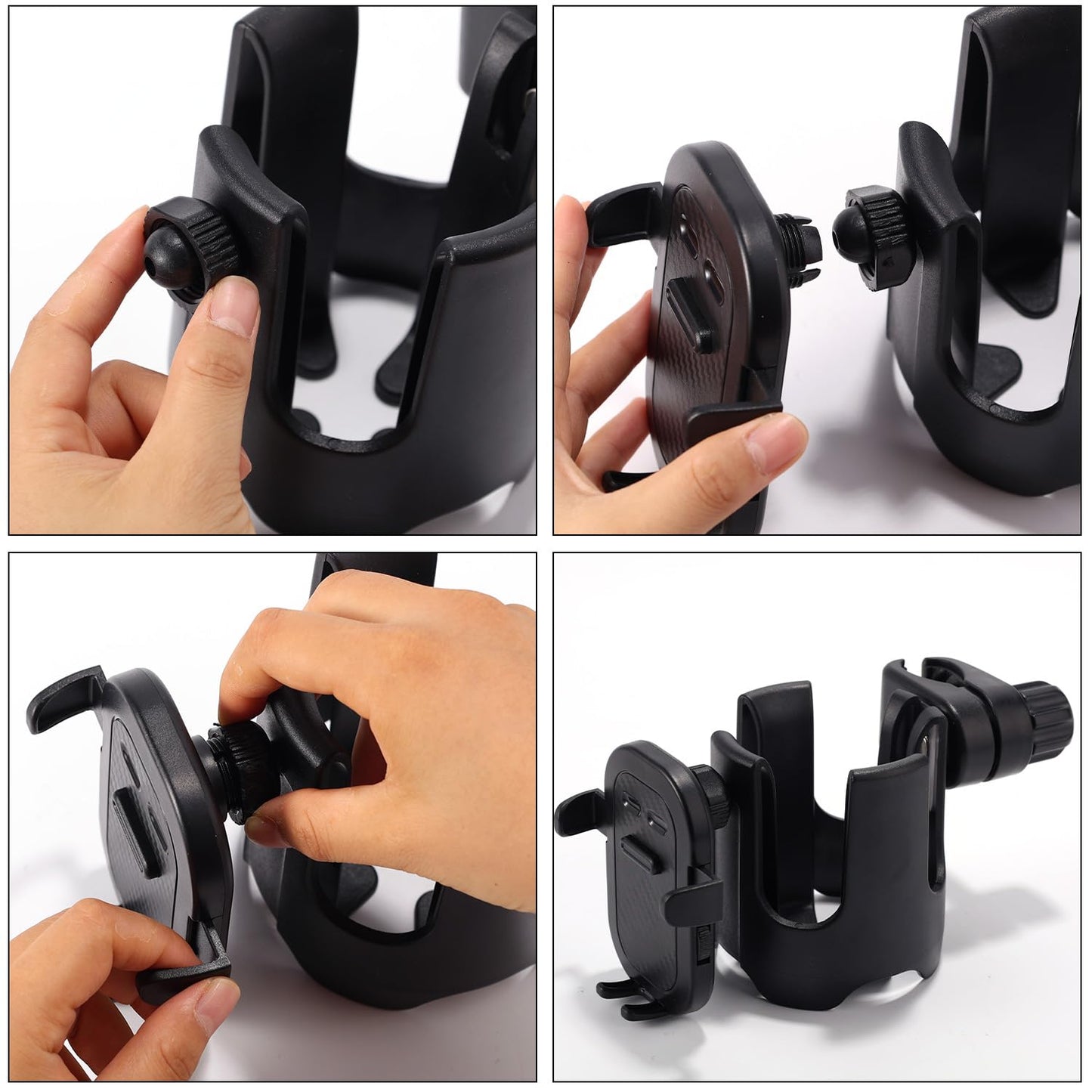 2-In-1 Mic Stand Cup Phone Holder, Black Universal Bottle Phone Holder Microphones Accessories For Concert Hall Recording Studio