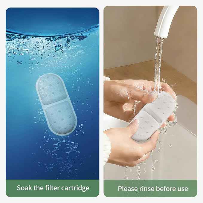 Apauk 8 Pack Replacement Filters/Sponges - Individually Packaged-Applicable to Cat Water Fountain Stainless Steel 108oz/3.2L, APAUK Automatic Pet Fountain Dog Water Dispenser