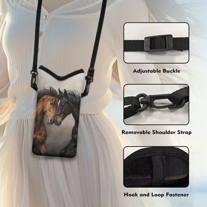 Txsniver Neoprene Cellphone Sleeve Pouch Waterproof Phone Bag With Adjustable Crossbody Strap Shockproof Phone Purse, Hook And L