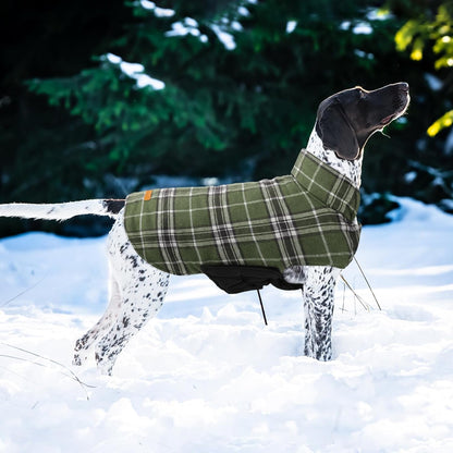 Kuoser Waterproof Dog Coat, Reversible Dog Jacket for Small Dogs, Adjustable Durable Doggie Winter Coat Warm Cozy Puppy Cold Weather Apparel from Small to Large Breed, Blue S