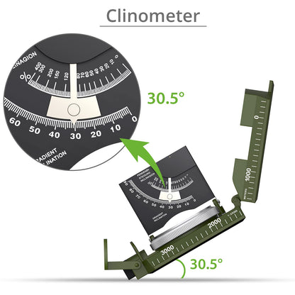 Proster Ip65 Compass Hiking Survival - Lensatic Sighting Compass For Camping Navigation, Compass With Clinometer & Carry Bag For