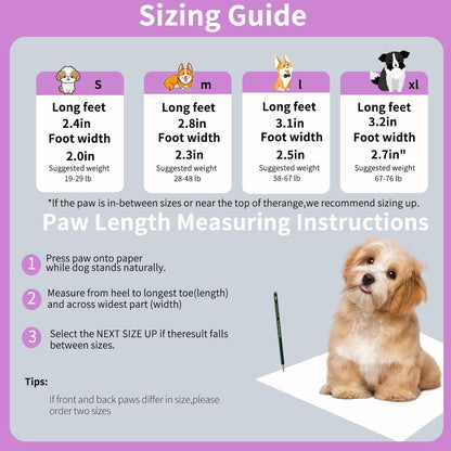 Dog Shoes for Hot Pavement, Adjustable Magic Tape Boots for Small, Medium & Large Dogs, Anti-Slip, Easy to Clean Paw Protectors for Beach, Outdoor & Hot Weather (Pink L)