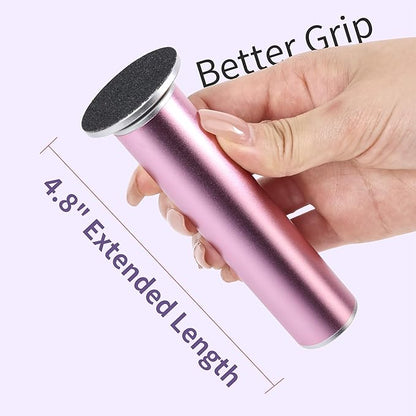 Electric Foot Callus Remover with 120pcs Sandpaper Discs(3 Sizes), Professional 800RPM Aluminum 4.8 Inches Callus Remover for Feet, Stepless Speed Control Foot File for Dead Skin (Black)