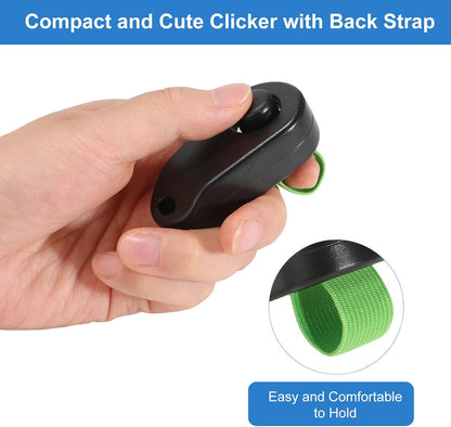 BARKIE Dog Training Clicker with Finger Ring 2 Pack, Puppy Essentials for Behavior Training, Portable Pet Supplies for Dog Walking Accessories(Black & White)