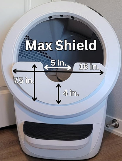 Max Shield for Litter-Robot 4 : Anti-Flicking, One-Piece Design - (Black Max Shield)