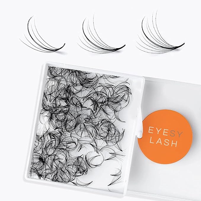 Eyesy Lash 500 Wispy Promade Fans - 9D 0.05 Size 15mm Curl D - Natural Wispy Lashes Loose Premade Lash Fans for Eyelash Extensions Handmade Pre Made Eyelashes for Spiky, Volume, Natural Look
