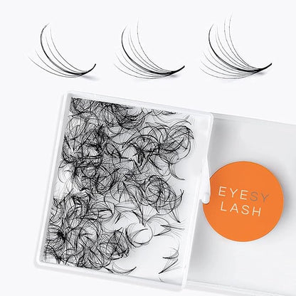 Eyesy Lash 500 Wispy Promade Fans - 9D 0.05 Size 15mm Curl D - Natural Wispy Lashes Loose Premade Lash Fans for Eyelash Extensions Handmade Pre Made Eyelashes for Spiky, Volume, Natural Look