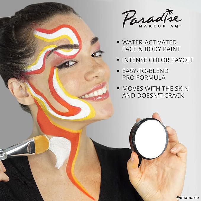 Mehron Makeup Paradise Makeup AQ Pro Size | Stage & Screen Performance, Face & Body Painting, Beauty, Cosplay, and Halloween | Water Activated Face Paint, Body Paint 1.4 oz (40 g) - Light Pink