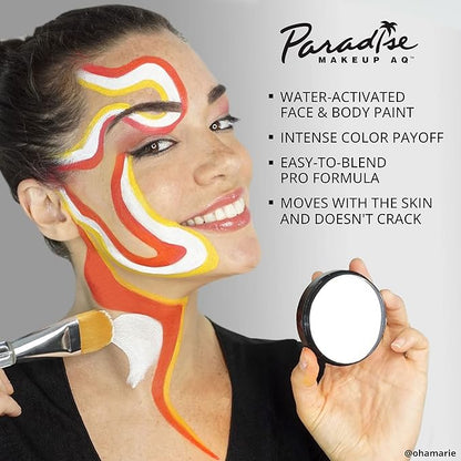 Mehron Makeup Paradise Makeup AQ Pro Size | Stage & Screen Performance, Face & Body Painting, Beauty, Cosplay, and Halloween | Water Activated Face Paint, Body Paint 1.4 oz (40 g) - Light Pink