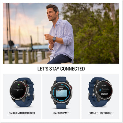 Garmin Quatix 8, 47 Mm, Marine Gps Smartwatch, Bright Amoled Display, Chartplotter Controls, Built-In Flashlight, 24/7 Health &