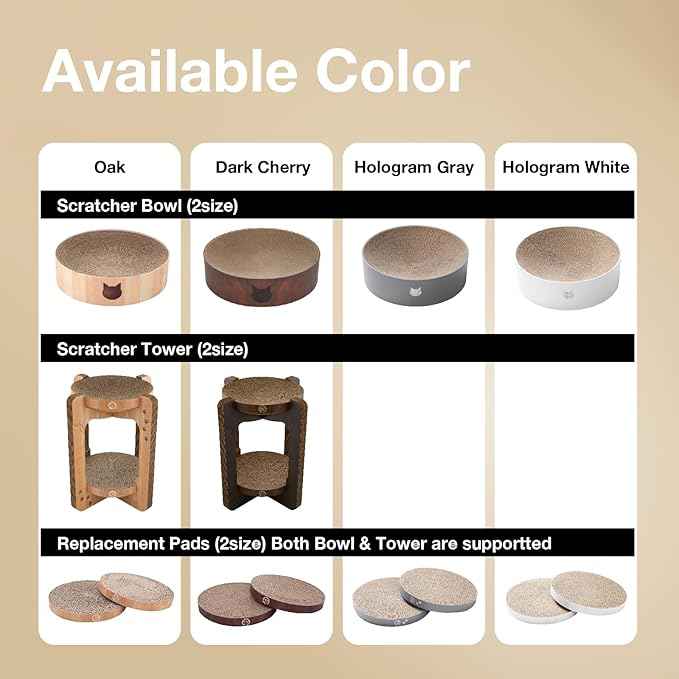Necoichi Cat Scratcher Bowl for Indoor Cats - Cat Scratching Lounger with Reversible Usability and Extra Comfort for Lounge, Cardboard Bed Couch / (XL, Dark Cherry)