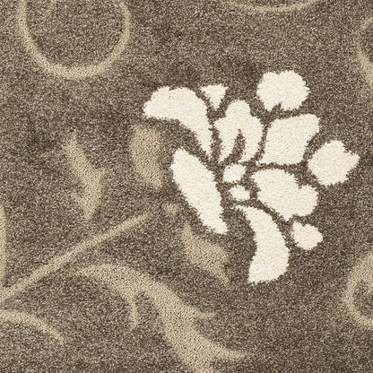 Florida Shag Collection Area Rug - 5'3" X 7'6", Smoke & Beige, Floral Design, Non-Shedding & Easy Care, 1.2-Inch Thick Ideal for High Traffic Areas in Living Room, Bedroom (SG464-7913)