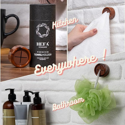 HEFA Towel Holder, Towel Hooks, Dish Towel Holder, Kitchen Organization, Bathroom Accesories, Kitchen Towel Hook, Kitchen Towel Holder, Christmas Gift, Kitchen Gadgets 4 Pack