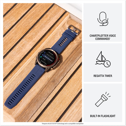 Garmin Quatix 8, 47 Mm, Marine Gps Smartwatch, Bright Amoled Display, Chartplotter Controls, Built-In Flashlight, 24/7 Health &