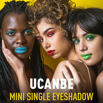 UCANBE Moonlight Single Eyeshadow Palette, Highly Pigmented Glitter Eye Shadow Powder, Professional Long-Lasting Waterproof Makeup Palette