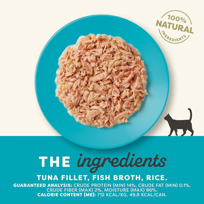 Applaws Natural Wet Cat Food, 24 Pack, Limited Ingredient Canned Wet Cat Food, Tuna Fillet in Broth, 2.47oz Cans
