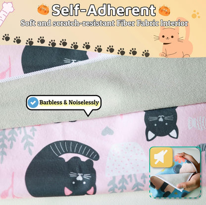 Cat Wrap for Grooming-Premium Cat Grooming Wrap Cat Restraint for Nail Clipping, Self-Adherent Soft Cat Blanket to Wrap Cat Anti-Scratch Anti-Escape Grooming Bag (Pink, L(Within 9lbs))