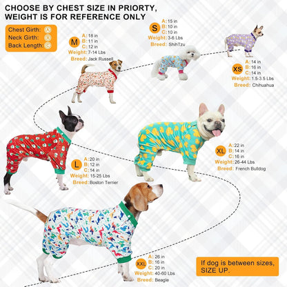 BEAUTYZOO Dog Pajamas Small Sized Dog, Summer Doggie Pajamas for Boy Girl, Soft Strechy Cotton Puppy Pjs Jammies Onesies for Men Women, Pet Jumpsuit Body Suit Cat Apparel Clothes, Yellow Duck S