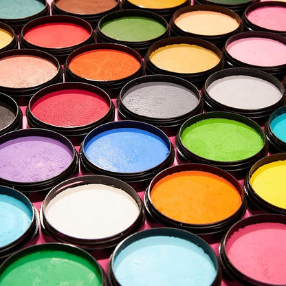Pro Face & Body Paint Cake Pots by Moon Creations - Bright Yellow - Professional Water Based Face Paint Makeup for Adults, Kids - 1.26oz