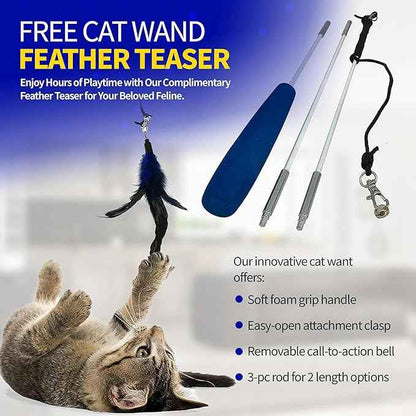 Pet Fit For Life Extra Large Cat Carrier for Travel - Foldable & Portable Collapsible Kennel with Litter Box, Feather Toy & Water/Food Bowl - Ideal for Cars, Long Trips & Indoor Cats - Black Checkers
