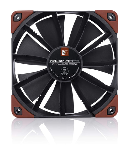 Noctua Nf-F12 Ippc-2000 Pwm, Heavy Duty Fan, 4-Pin, 2000 Rpm (120Mm, Black)