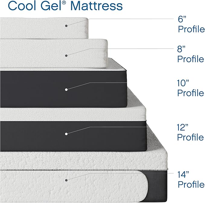Classic Brands Cool Gel Gel Memory Foam 6-Inch Mattress | CertiPUR-US Certified | Bed-in-a-Box, Twin XL
