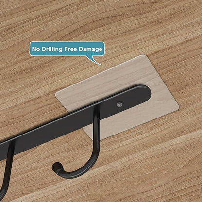 ECROCY Mug Hooks for Cabinet, Clip-On Shelf and Only Fits Flat Cabinet Without Any Lip, 3pcs Mug Holder No Drilling Free Damage