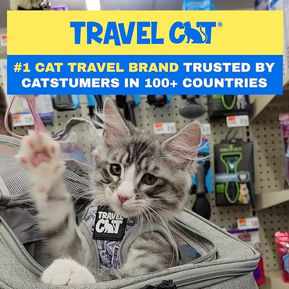 Travel Cat Harness and Leash Set - Adjustable Fit Mesh Cat Harness and Reflective Strap - Comfort Walking Vest for Kitten for Outdoor Walking, Hiking (Small, Cash)