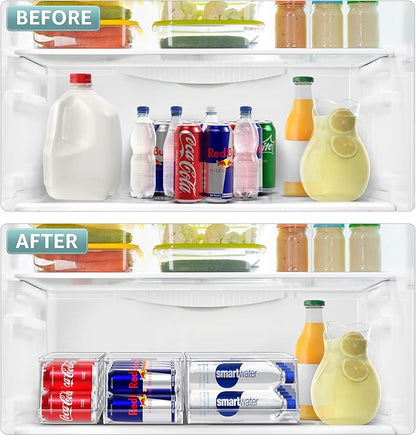 Sorbus Fridge & Pantry Can Organizer - 3 Size Dispenser for Standard, Skinny Cans & Water Bottles