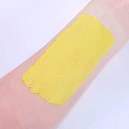 Pro Face & Body Paint Cake Pots by Moon Creations - Bright Yellow - Professional Water Based Face Paint Makeup for Adults, Kids - 1.26oz