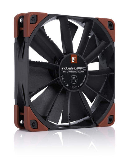 Noctua Nf-F12 Ippc-2000 Pwm, Heavy Duty Fan, 4-Pin, 2000 Rpm (120Mm, Black)