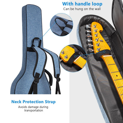 0.4In Thick Padding Backpack Soft Electric Guitar Gig Bag Padded Guitar Case Adjustable Shoulder Strap Gig Bag With Back Hanger