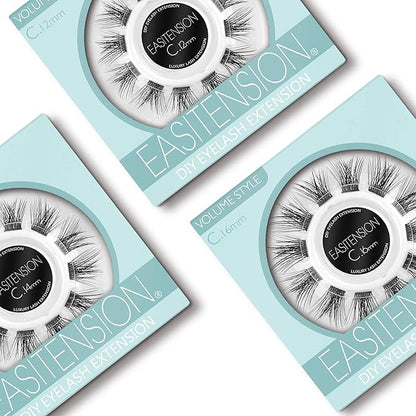 DIY Eyelash Extension, 3D Effect Individual Glue Bonded Clusters Volume Lashes pack, Home Eyelash Extension Lashes Pack (12MM-Volume)