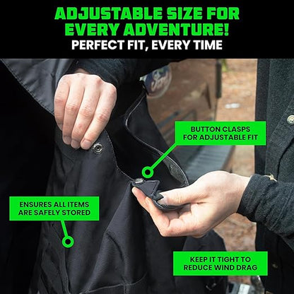 Rhino USA Tail Gate Trash Bag – Molle Compatible Overlanding Gear, Camping Essentials & Ultimate Accessory for Jeep Gladiator, Trucks & More - Black