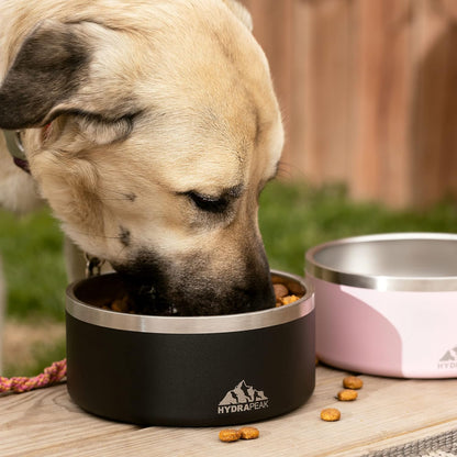 Hydrapeak Dog Bowl; Non Slip Stainless Steel; Water and Food Dish; Large Sized and Small Dogs; 32oz 64oz; Multiple Sizes; 4 Cup | Storm