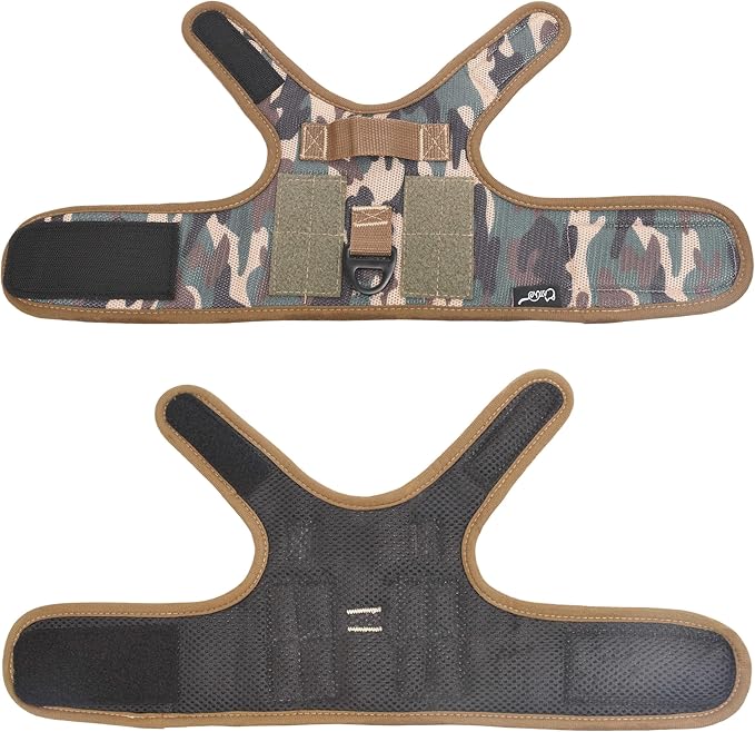 Tactical Kitty Harness and Leash for Walking Escape Proof Breathable Mesh Fabric, Green Jungle Camo, X-Small, Adjustable Cat Walking Jackets, Padded Stylish Cat Vest