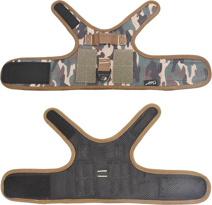 Tactical Kitty Harness and Leash for Walking Escape Proof Breathable Mesh Fabric, Green Jungle Camo, X-Small, Adjustable Cat Walking Jackets, Padded Stylish Cat Vest