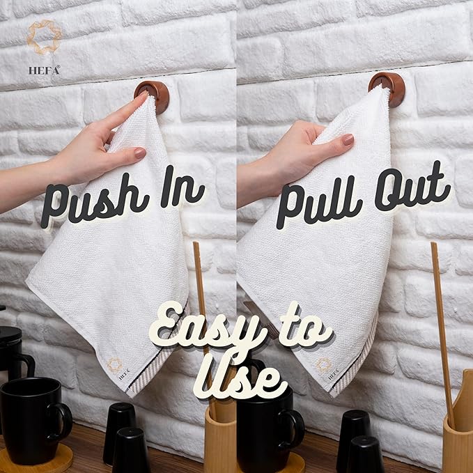 HEFA Towel Holder, Towel Hooks, Dish Towel Holder, Kitchen Organization, Bathroom Accesories, Kitchen Towel Hook, Kitchen Towel Holder, Christmas Gift, Kitchen Gadgets 4 Pack