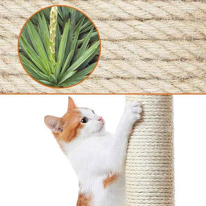 Topeakmart 42in Cat Tree Tower for Indoor Cats, Cat Condo with Perch & Hammock, Activity Center, Multi-Level Cat Furniture with Scratching Posts, Cat House, Pink