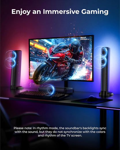 7.1Ch Virtual Surround Sound Bar, Sound Bar for Smart TV with 2 Surround Speakers, Surround Sound System for TV with RGB, 6.5" Subwoofer, Peak Power 410W, App, HDMI/OPT/AUX/BT Apollo S70 Ultra