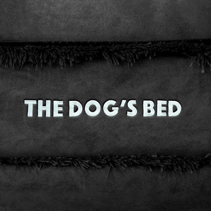 The Dog’s Bed Orthopedic Headrest Dog Bed Large Black Plush 40x25, Memory Foam, Pain Relief for Arthritis, Hip & Elbow Dysplasia, Post Surgery, Lameness, Veterinary Approved, Waterproof Washable Cover