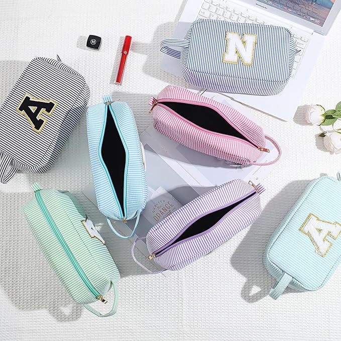 YOOLIFE Birthday Gifts for Women - Personalized Gifts for Her Mom, Best Friend, Sister, Teacher - Initial Makeup Bag