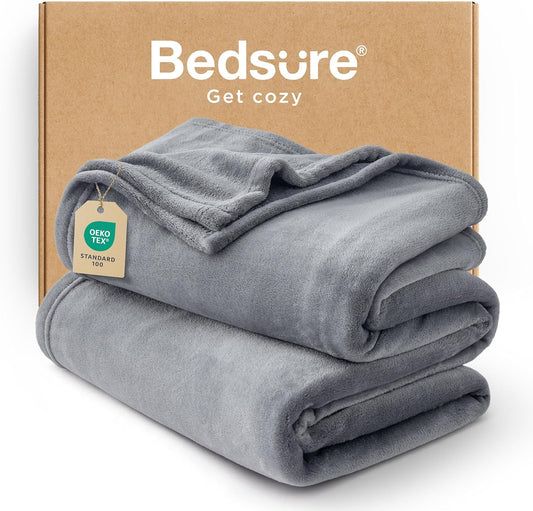 Bedsure Fleece Throw Blanket for Couch River Blue - Lightweight Plush Fuzzy Cozy Soft Blankets and Throws for Sofa, 50x60 inches