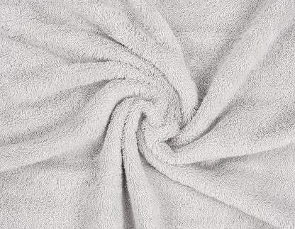 American Soft Linen Premium 3 Piece Towel Set, 1 Bath Towel 1 Hand Towel 1 Washcloth, 600 GSM 100% Cotton Turkish Towels for Bathroom, Silver Grey Towel Set