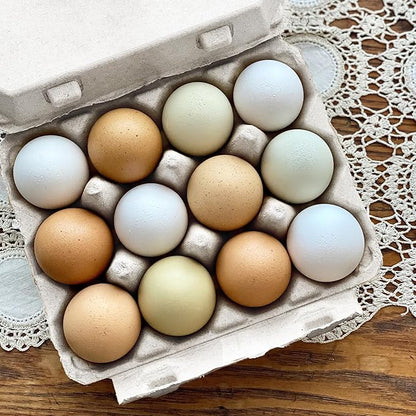 Vintage Egg Cartons for 12 Large Eggs – Classic 3x4 Layout – Durable Recycled Cardboard – Farmhouse Style – Eco-Friendly Packaging - White 75 Pack