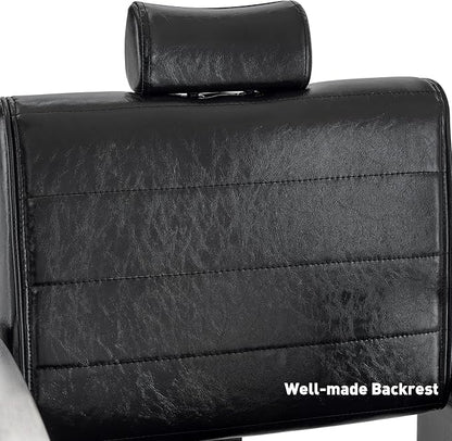 BarberPub Barber Chair for Barbershop,Reclining Salon Chair for Hair Stylist 9180 (Black)
