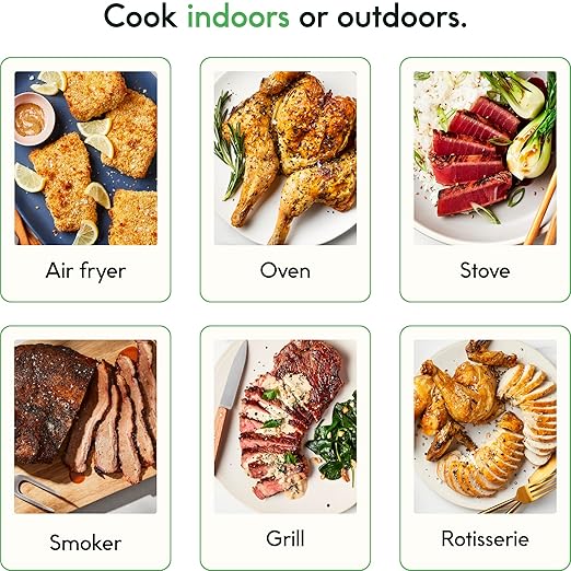 CHEF iQ Sense Smart Wireless Meat Thermometer with 2 Ultra-Thin Probes, Unlimited Range Bluetooth Meat Thermometer, Digital Food Thermometer for Remote Monitoring of BBQ Grill, Oven