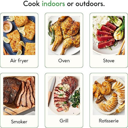 CHEF iQ Sense Smart Wireless Meat Thermometer with 2 Ultra-Thin Probes, Unlimited Range Bluetooth Meat Thermometer, Digital Food Thermometer for Remote Monitoring of BBQ Grill, Oven