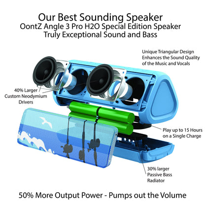 Oontz Pro Portable Bluetooth Speaker 5.0-21W High-Power Audio, Deep Bass Boost, Dual Stereo Pairing, Ipx7 Waterproof, 100Ft Rang