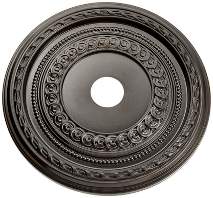22Od X 3 1/2Id X 1P Cole Thermoformed Pvc Ceiling Medallion (Fits Canopies Up To 6), Metallic Black Night